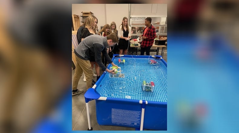 Global Impact STEM Academy students provided a live demonstration as they deployed their ROVs (underwater drone). In addition to testing the maneuverability and adjusting ballasting, students were able to modify their circuit boards and motors to improve their function. Contributed