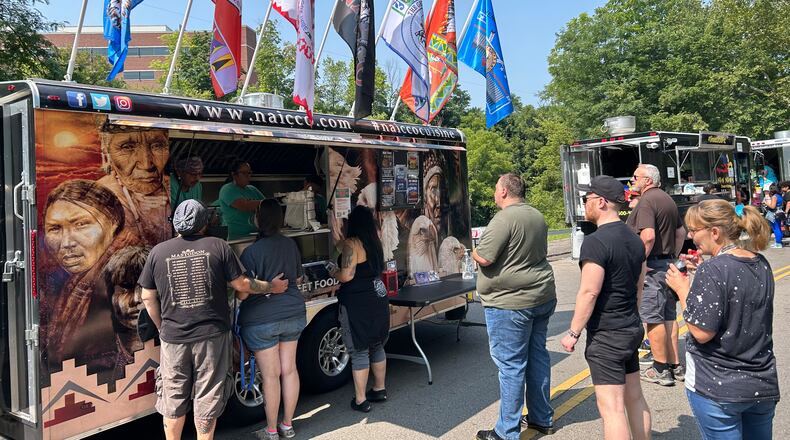 NAICCO Cuisine, a Columbus-based nonprofit serving American Indian foods such as its NDN tacos, taco bowls and buffalo burgers, was a popular first-time attendee to the ninth annual Springfield Rotary Gourmet Food Truck Competition at Veterans Park on Saturday.