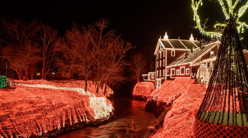 The historic Clifton mill, built in 1802 and still working, opened its Legendary Lights for the 2018 holiday season on Friday, Nov. 23. You can see Clifton Mill featured on ABC TV’s “The Great Christmas Light Fight” from 8 p.m. to 10 p.m. Monday, Dec. 3. TOM GILLIAM / CONTRIBUTING PHOTOGRAPHER