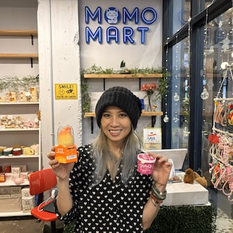 Jess Justice opened Momo Mart inside Myers Market in COhatch with items from China, Japan and Korea such as ice cream, snacks, sand bar candle, capybaras, local artist items and more. Brooke Spurlock/Staff