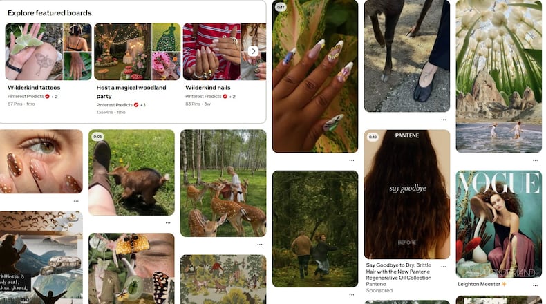 Pinterest is a particularly popular social media site for searching “Wilderkind,” an aesthetic and design movement gaining momentum across fashion, design and digital culture. CONTRIBUTED
