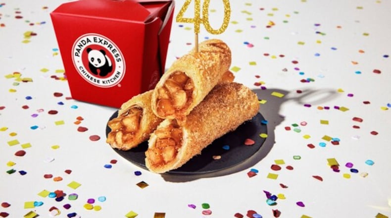 Panda Express has its first-ever dessert on the menu: An Apple Pie Roll, which was added in honor of its 40th anniversary. CONTRIBUTED/PANDA EXPRESS