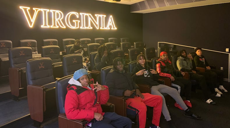 Players from Southwest Ohio Prep visit the University of Virginia's basketball facility in December 2021. Photo by Rodrick Pierce