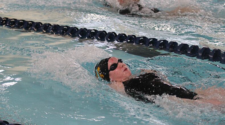 Shawnee’s Grace Seibert won the 200 breaststroke Saturday at the Southwest Ohio Swimming and Diving Championships. FILE PHOTO