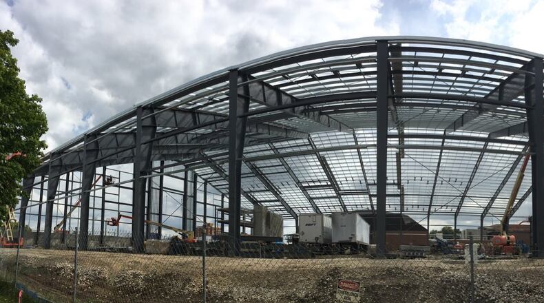 Wittenberg's new athletic facility rises in September 2018. David Jablonski/Staff