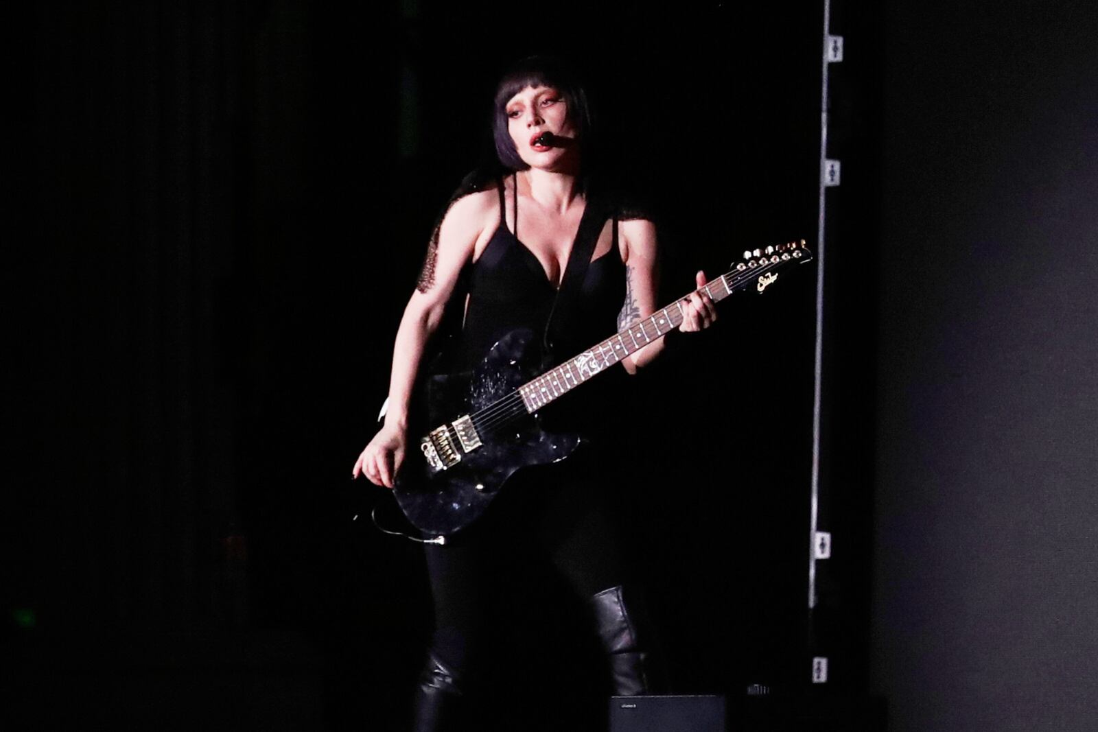 FILE - Lady Gaga rehearses for her free concert on Copacabana beach, in Rio de Janeiro on May 2, 2025. (AP Photo/Bruna Prado, File)