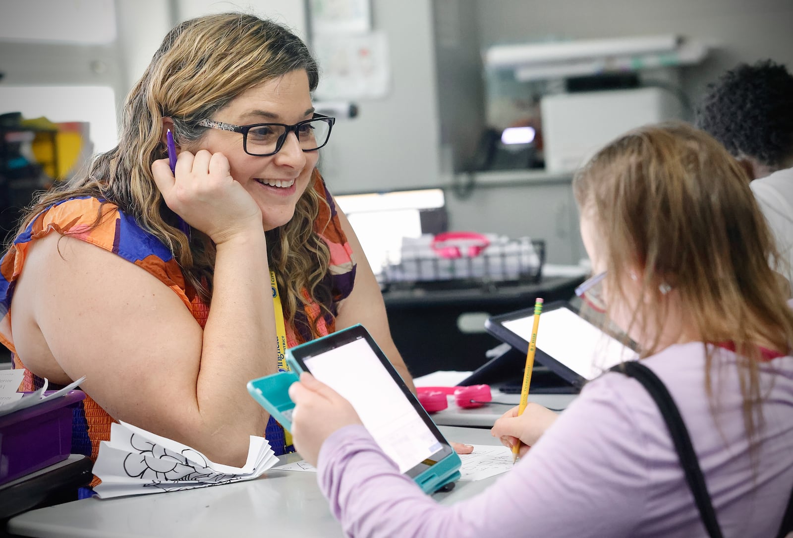 Robyn Wheeler, Intervention Specialist at Hayward Middle School in the Springfield City School District, is one of four teachers to receive this year's Excellence in Teaching Award. MARSHALL GORBY\STAFF