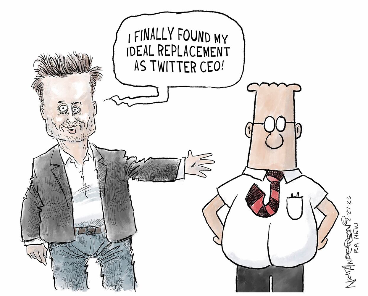 WEEK IN CARTOONS: Dilbert, Chicago mayor’s race, George Santos and more