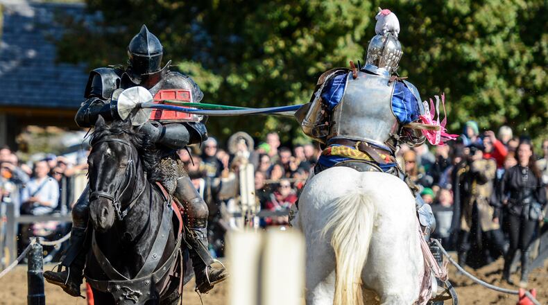 Knights and jousting are part of the medieval fun at the Ohio Renaissance Festival throughout September and October weekends. CONTRIBUTED