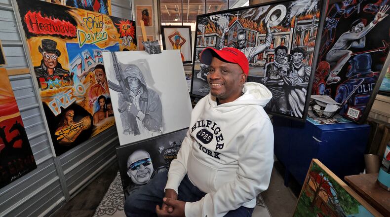 Nathan Connor in his studio Wednesday, March 26, 2025. BILL LACKEY/STAFF