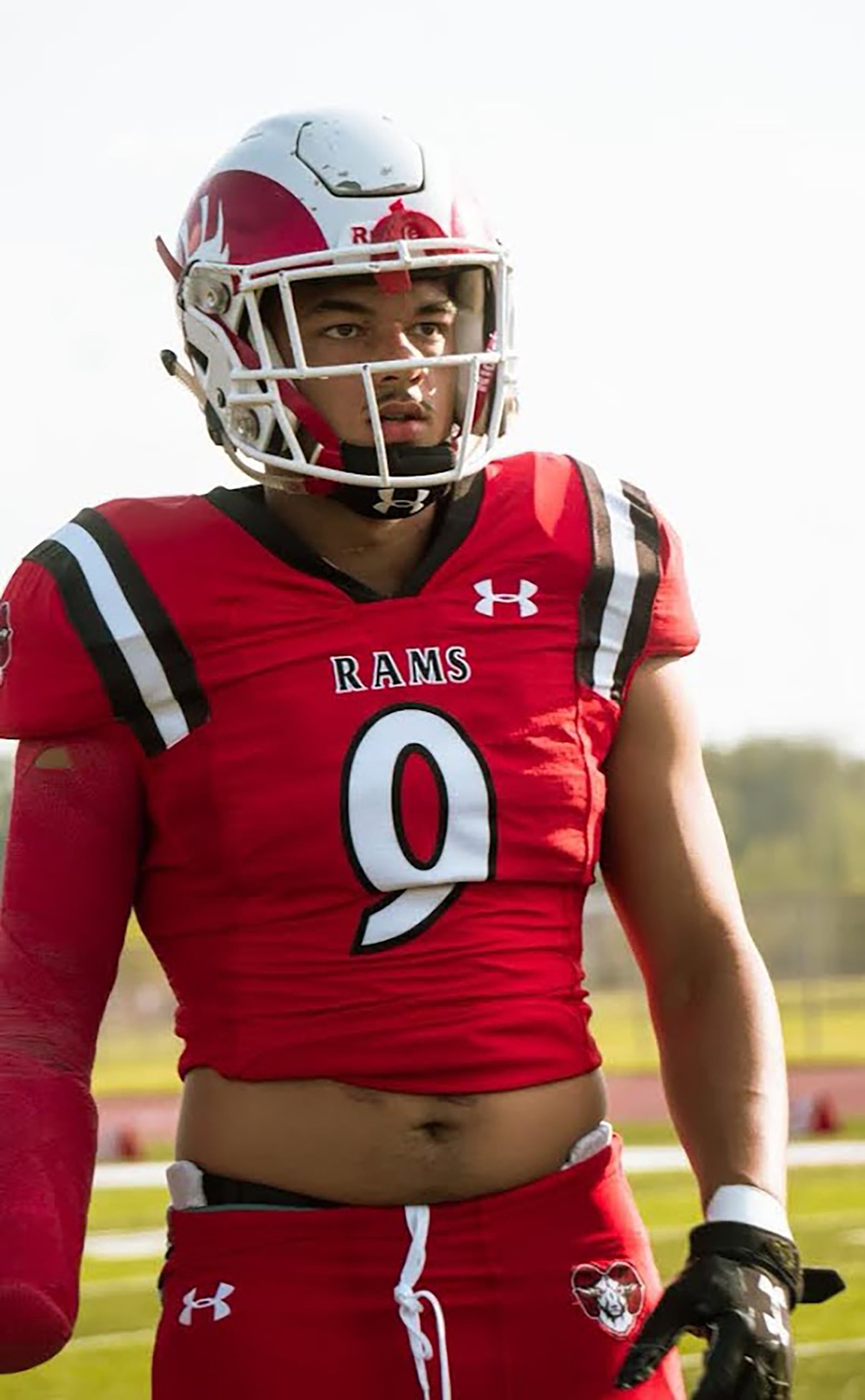 Issiah Evans lost his right hand in a fireworks accident in July of 2022. By the next year, he returned to playing linebacker for Trotwood Madison High School. CONTRIBUTED