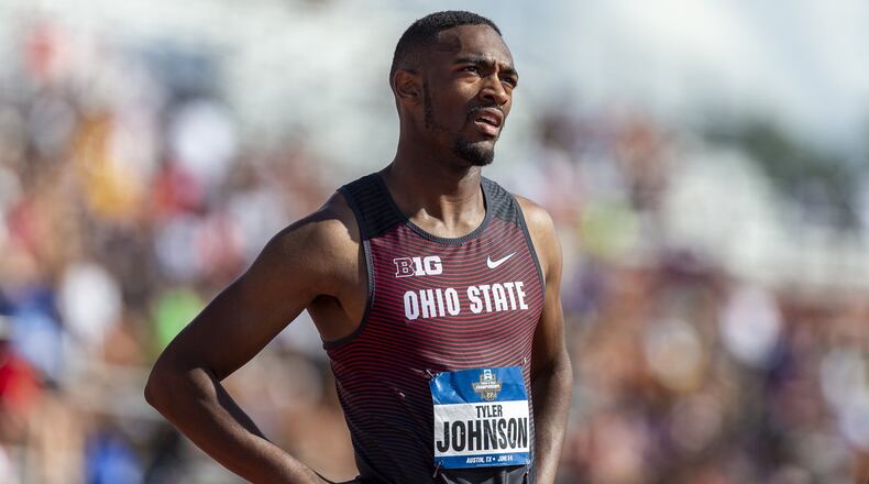 Tyler Johnson, a Stivers High School grad and Ohio State University redshirt sophomore, placed 12th in the 400 meters (45.70) during the NCAA D-I national track and field championships at Austin, Texas, earlier this month. OSU CONTRIBUTED PHOTO