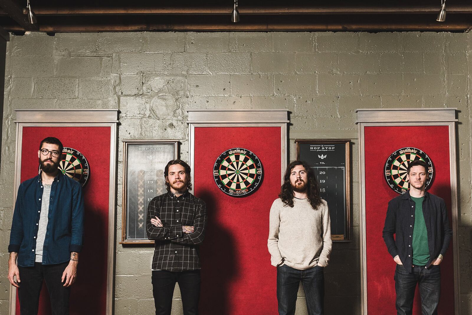 The Devil Wears Prada, (left to right) Andy Trick, Mike Hranica, Jeremy DePoyster and Kyle Sipress, formed in Dayton but its members now live in Chicago and San Diego. CONTRIBUTED