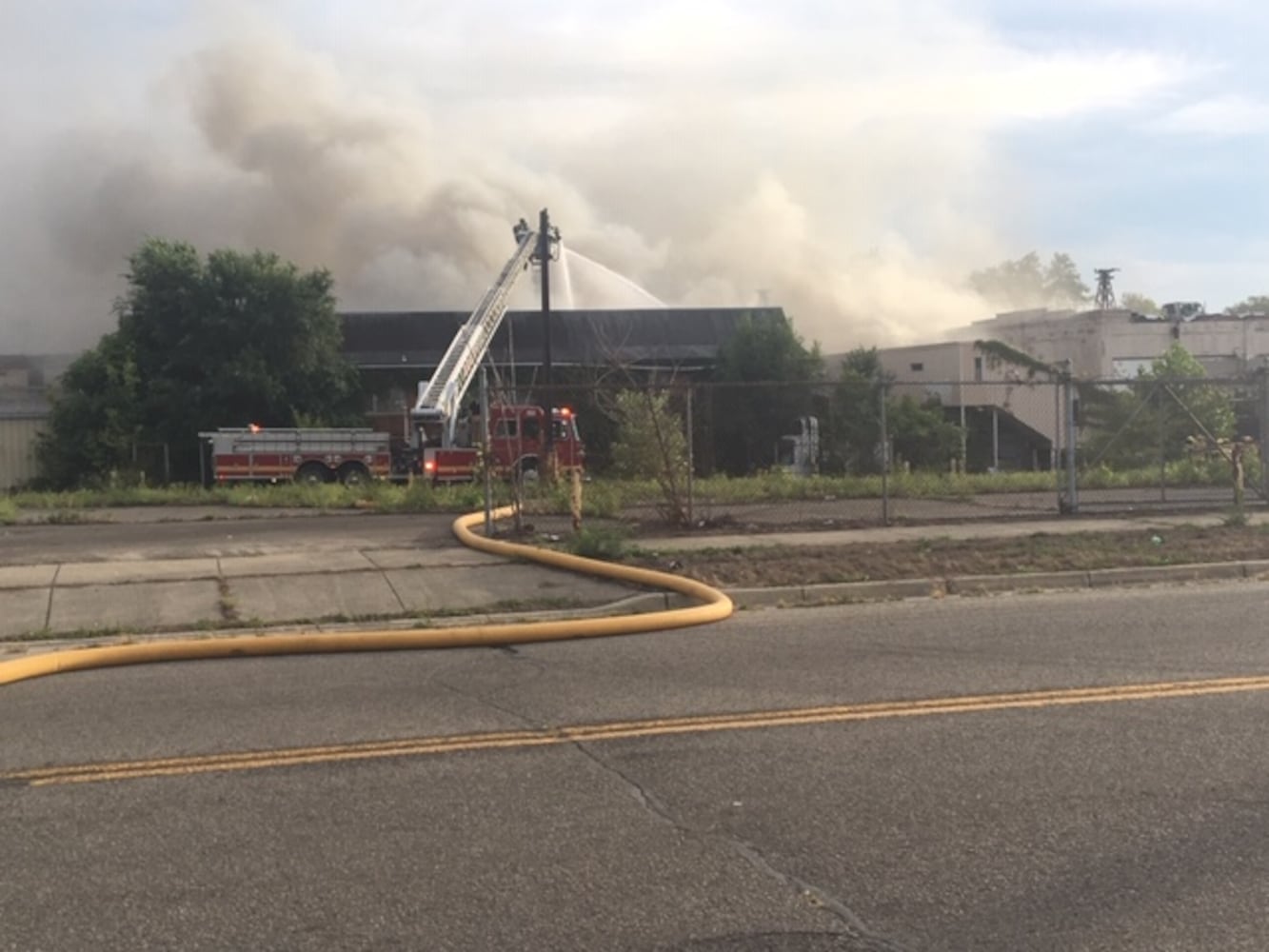 Abandoned factory fire in Springfield