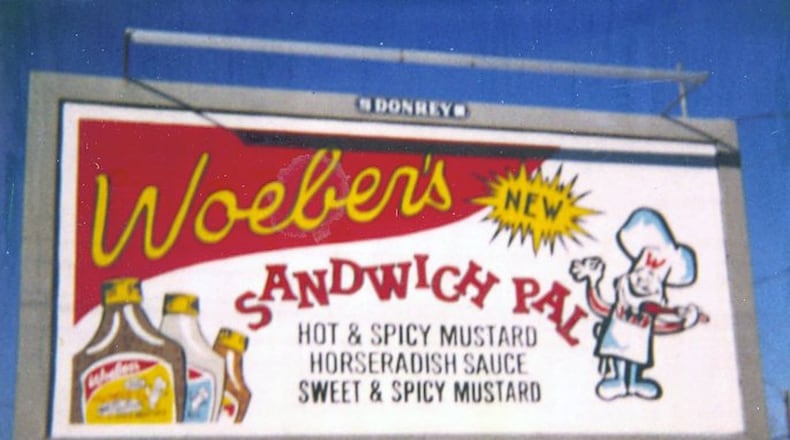 A billboard in Springfield advertises the hometown original’s products. Woeber’s Mustard was founded in 1905 in Springfield. CONTRIBUTED