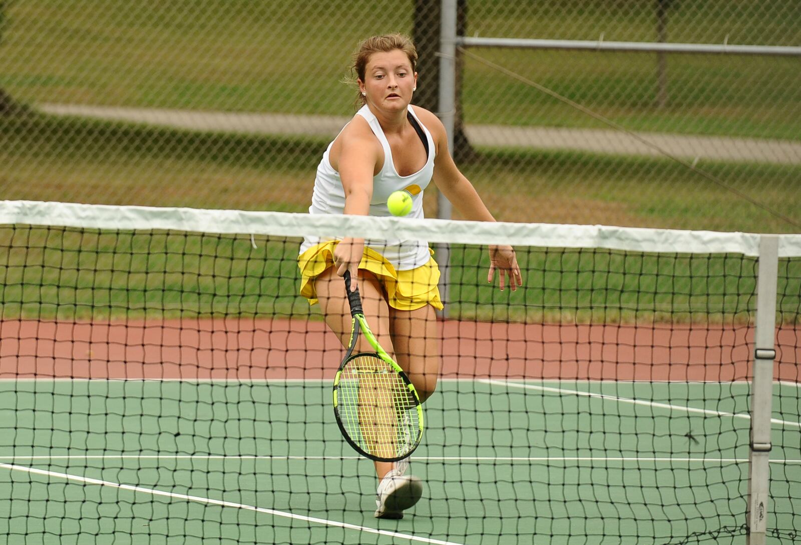 Kenton Ridge High School senior Macy Wallace returns to the Division II district tournament as a three-time qualifier. The tournament is Thursday at the Lindner Family Tennis Center in Mason. Contributed / Greg Billing