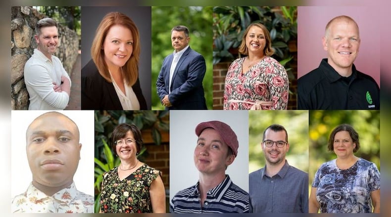 Wittenberg University has welcomed 10 new professors: (from left to right, top to bottom) John Gulledge, Libby Hainrihar, Collin Johnson, Jessica Johnson, Alan Ledford, Sunday Ngwobia, Kristina O’Meara, Gypsy Schindler, Timothy Swartz and Theresa Wilson.