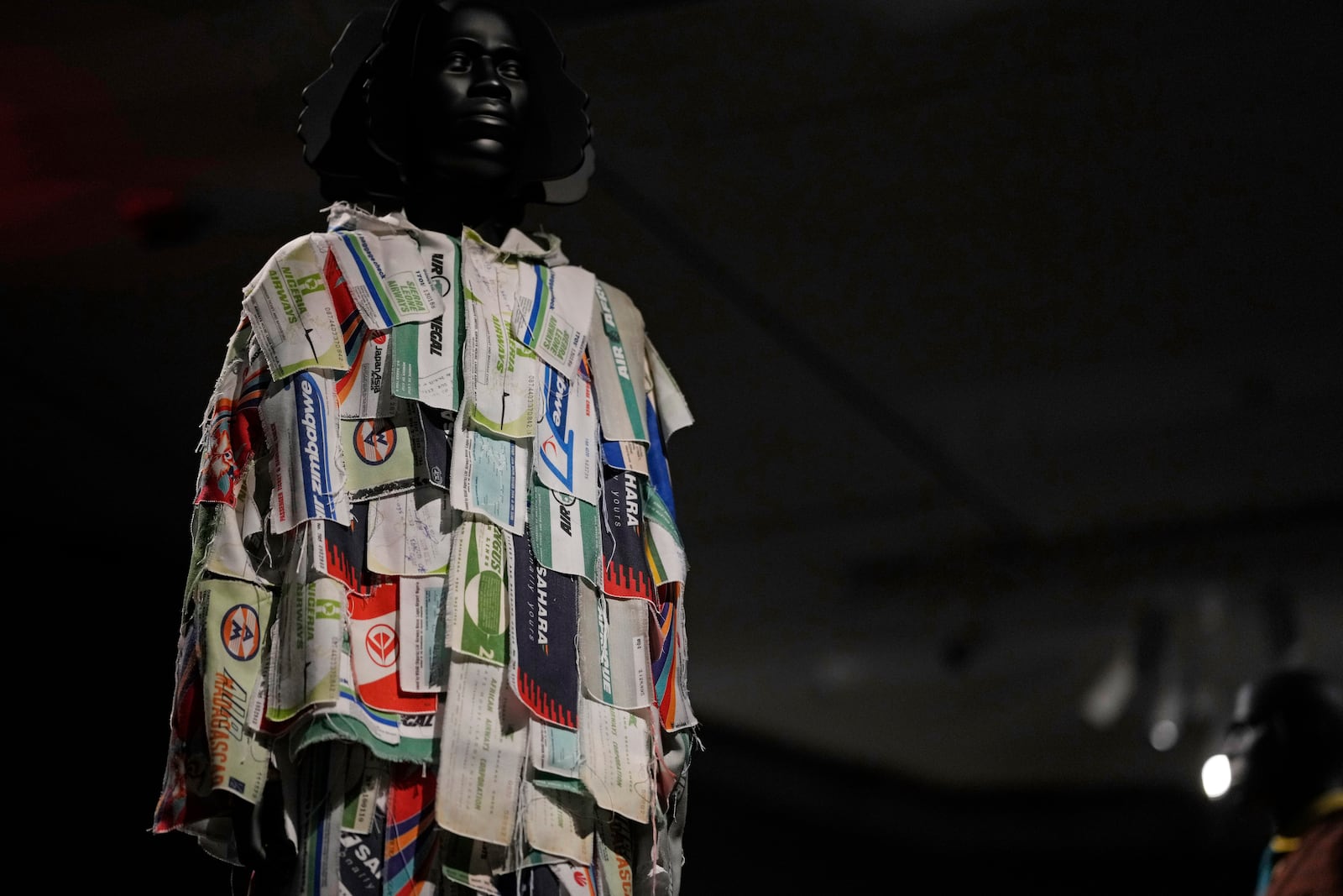 A design by Foday Dumbuya for Labrum London is displayed at the Metropolitan Museum of Art's Costume Institute exhibition, "Superfine: Tailoring Black Style," on Saturday, May 3, 2025, in New York. (Photo by Charles Sykes/Invision/AP)