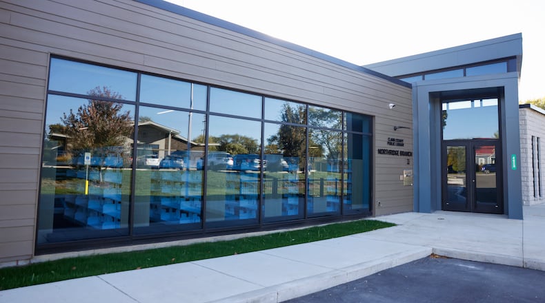A view of the Northridge Library branch in Springfield on Monday, October 20, 2025, that's expected to open in early November. JOSEPH COOKE/STAFF