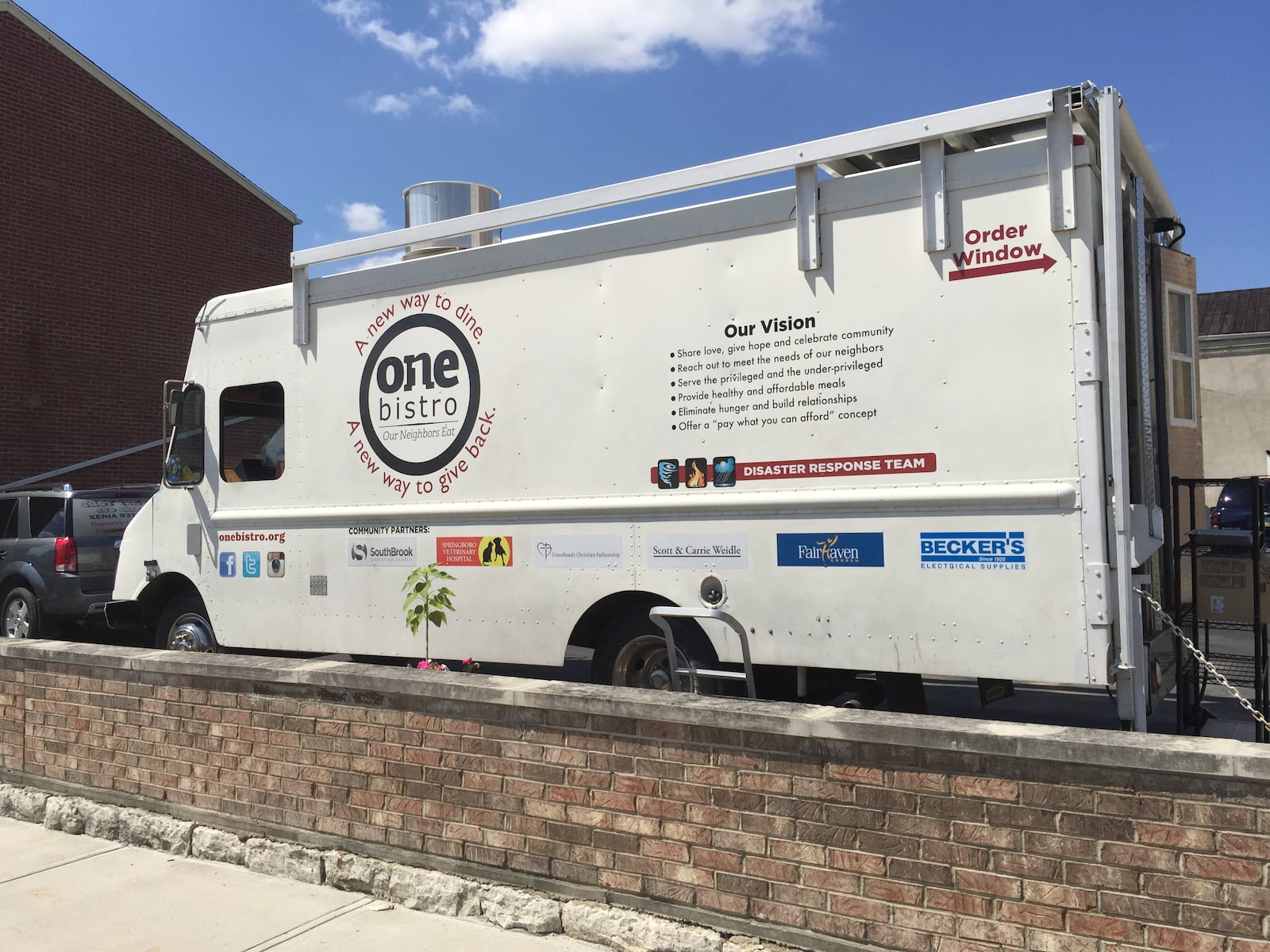 One Bistro, a non-profit community cafe that uses a pay what you can afford concept, has started construction on a new restaurant in downtown Xenia. The non-profit restaurant is currently using a food truck to prepare meals and serve customers inside Toward Independence.