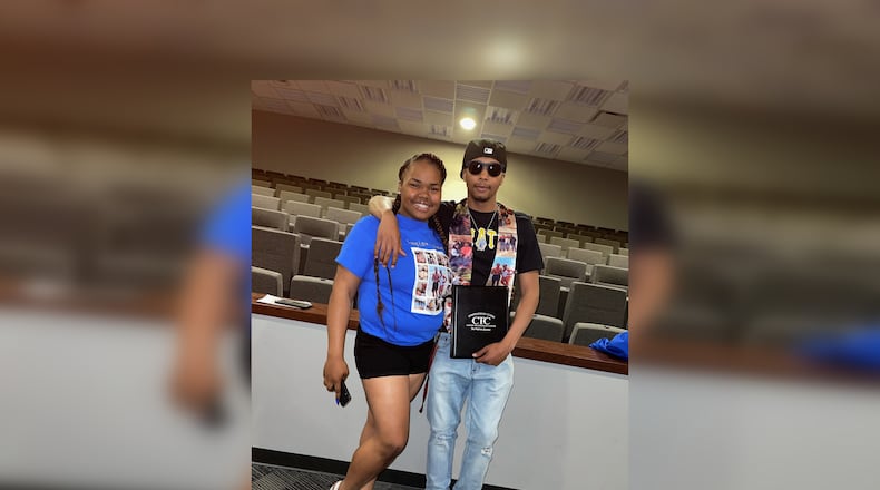 Gregory Wells Jr. (right) was shot and killed Saturday night. CONTRIBUTED