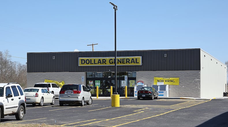 The Dollar General, opposed by the residents of South Vienna for so long, is now open at the intersection of Ohio Route 54 and U.S. 40. BILL LACKEY/STAFF