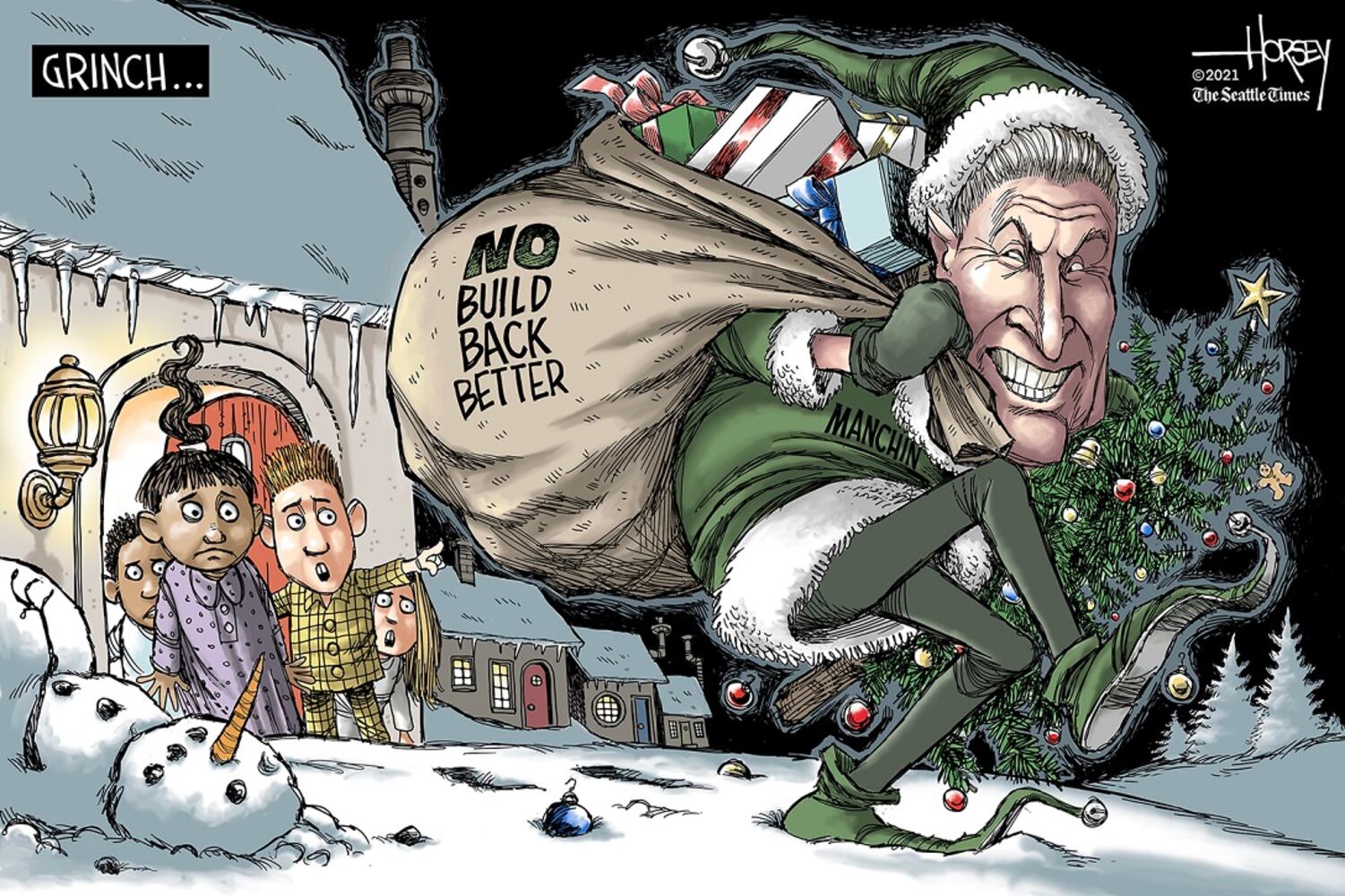 WEEK IN CARTOONS: Omicron Christmas, Joe Manchin and more
