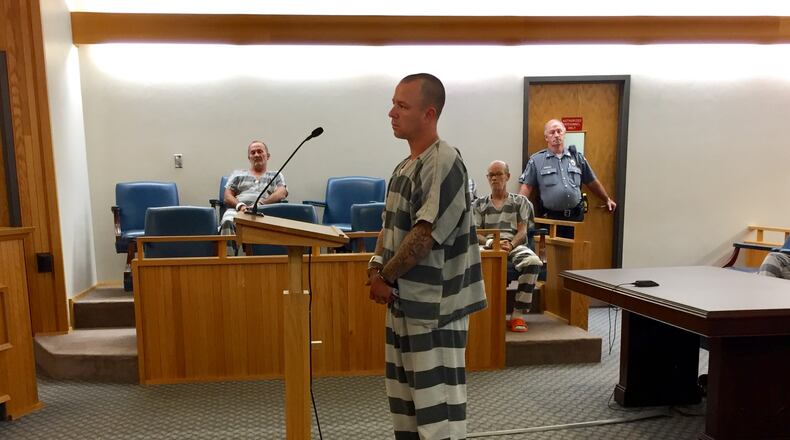 Joshua Leet appeared in the Clark County Jail on Tuesday morning. He plead not guilty and bond was set at $20,000. STAFF PHOTO