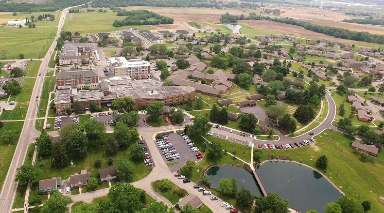 Over the past five years, Otterbein has invested $45 million in the retirement campus, including a new apartment building, life enrichment center, campus center, and soon a new entrance. 1,400 acres of land across from Otterbein Senior Lifestyles in Warren County will soon see the first phase of a 4,500 home development called Union Village including the Warren County Sports Park. TY GREENLEES / STAFF