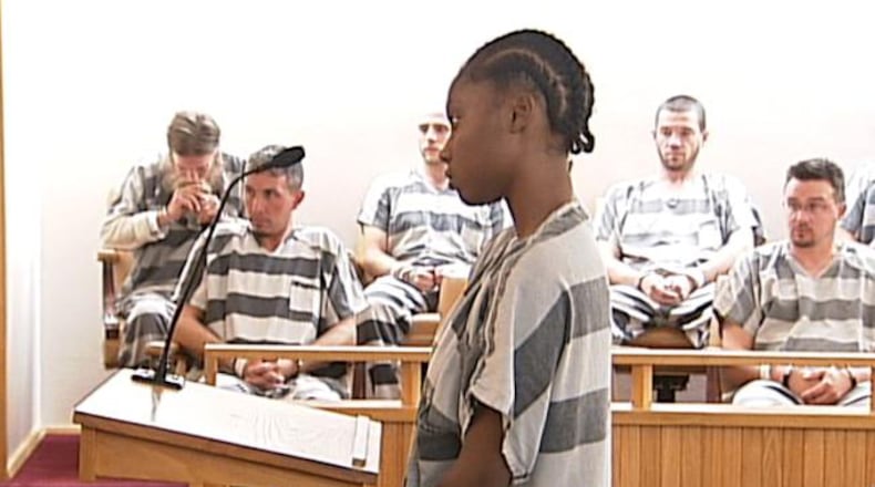 Jakeira Booker appears in Clark County Municipal Court. Staff photo