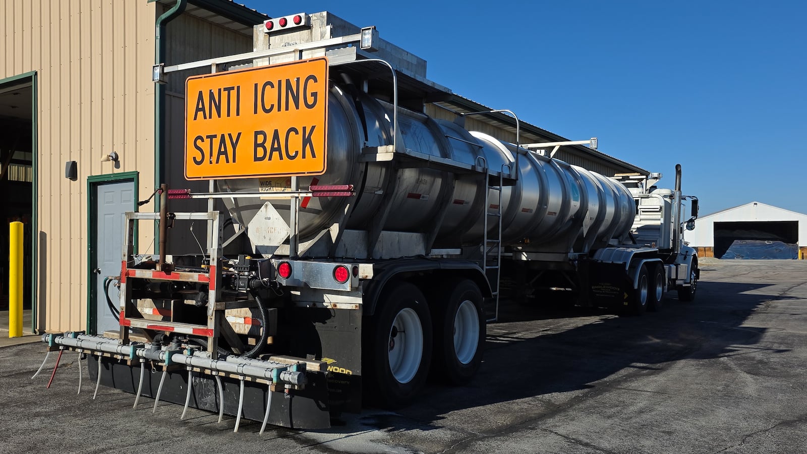 The Ohio Department of Transportation uses a brine mix to prevent icing on roadways. BRYANT BILLING / STAFF
