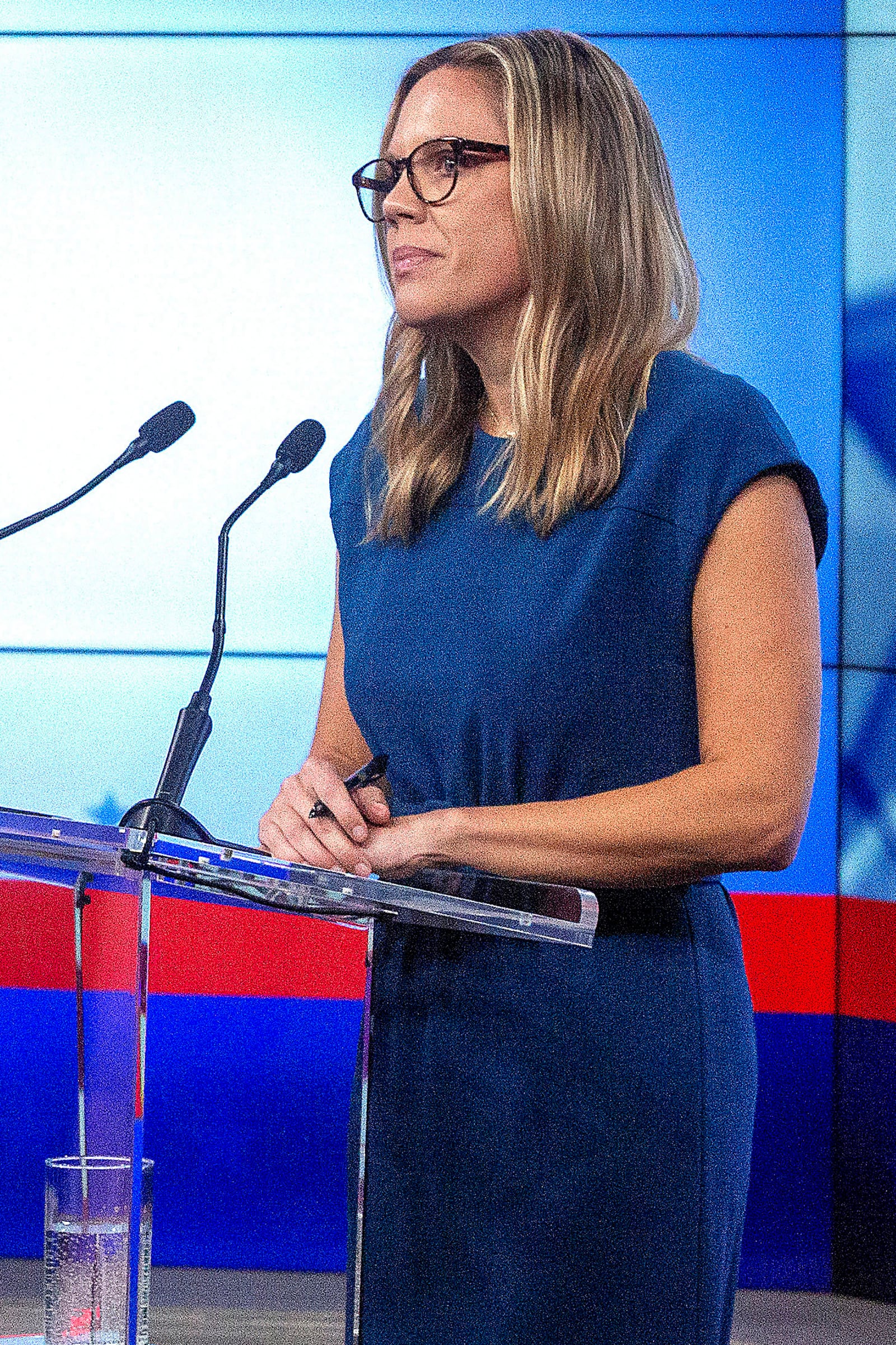 FILE - Dr. Annie Andrews, Democratic candidate for South Carolina's 1st Congressional District, debates Rep. Nancy Mace, R-S.C., on Oct. 19, 2022 in Charleston, S.C. (Brad Nettles/The Post And Courier via AP, File)