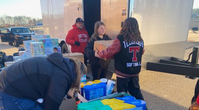 The Tecumseh Local School District's Junior Optimist Club collected hundreds of donations to send to the tornado victims in Mayfield, Kentucky. Contributed