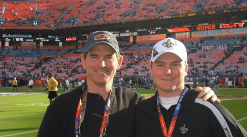 Bengals defensive coordinator Mike Zimmer (left) will work together this season with his son Adam, an assistant defensive backs coach.