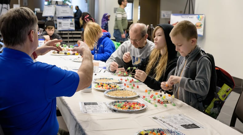 TechFest, a free family event, happened at Sinclair Community College’s Building 12 on Saturday, Feb. 15 and Sunday, Feb. 16, 2025. Hosted by the TechFest Dayton Foundation which was founded in 2003, Ohio’s premiere STEM event featured over 90 exhibitors and presenters. Here’s a look at highlights from Sunday. TOM GILLIAM / CONTRIBUTING PHOTOGRAPHER