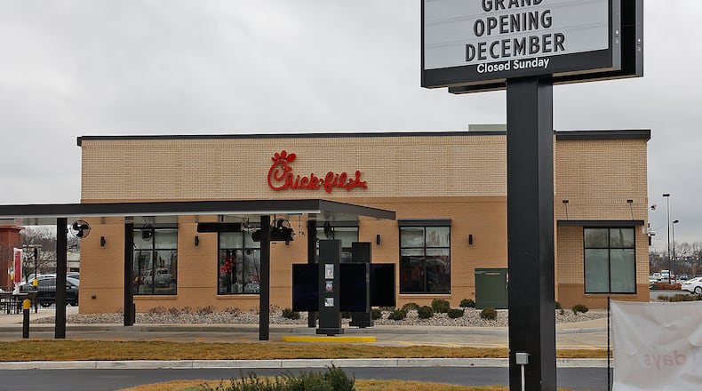 The long awaited Chick-fil-A restaurant in Springfield will hold its grand opening on Thursday, Dec. 1, 2022. BILL LACKEY/STAFF