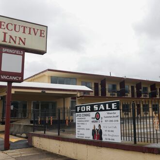 A closed Executive Inn on West Columbia Street on Thursday, May 22, 2025, in Springfield. JOSEPH COOKE / STAFF