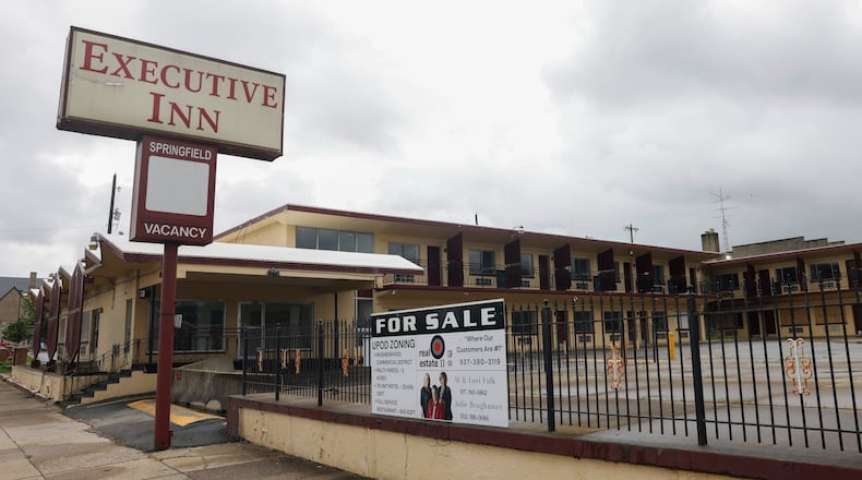 A closed Executive Inn on West Columbia Street on Thursday, May 22, 2025, in Springfield. JOSEPH COOKE/STAFF