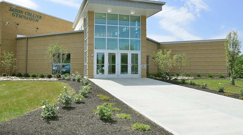 The new entrance to Catholic Central High School Thursday. Bill Lackey/Staff