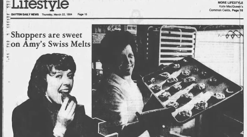 A March, 22, 1984 Dayton Daily News story on Amy's Swiss Melts (DAYTON DAILY NEWS ARCHIVES).
