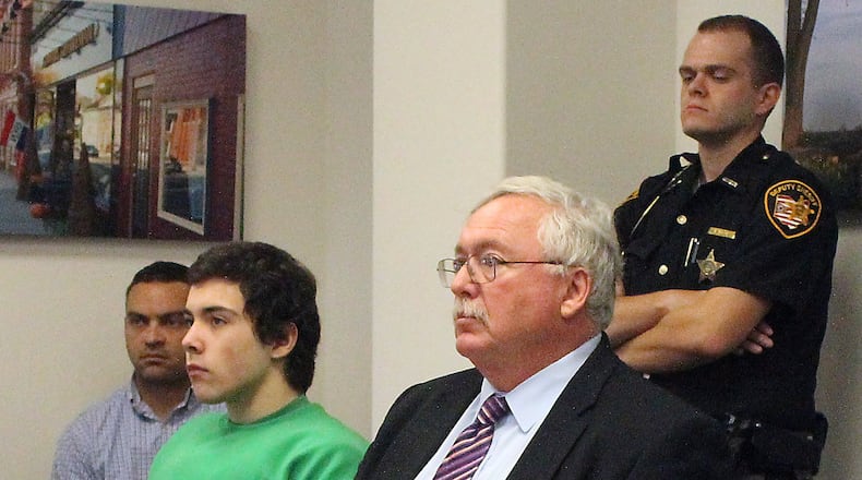 Ely Serna and his attorney, Dennis Lieberman were back in Champaign County Juvenile Court for a competency hearing. JEFF GUERINI/STAFF