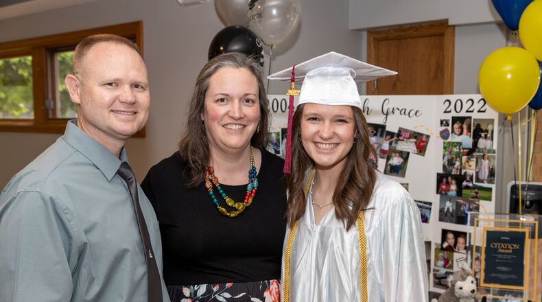 Hannah Dow and her parents, Brandon and Becky. Photo provided by Hannah Dow.