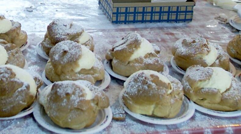 Cream puffs from the Schmidt’s Sausage Haus food truck. FILE PHOTO