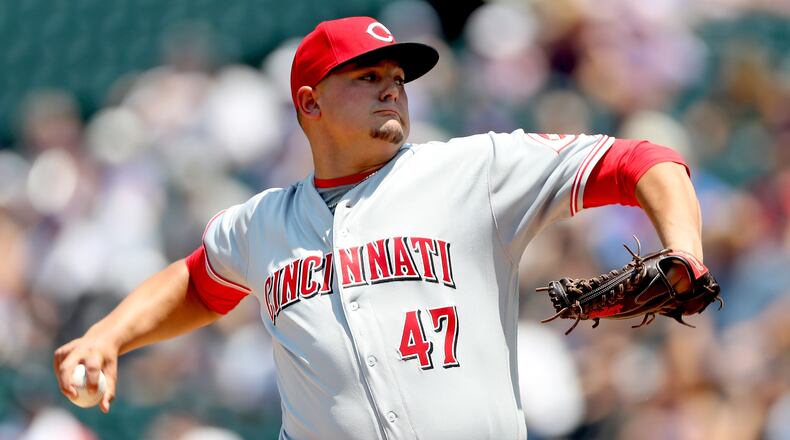 DENVER, CO - JULY 06: Starting pitcher Sal Romano #47 of the Cincinnati Reds throws in the first inning against the Colorado Rockies at Coors Field on July 6, 2017 in Denver, Colorado. (Photo by Matthew Stockman/Getty Images)