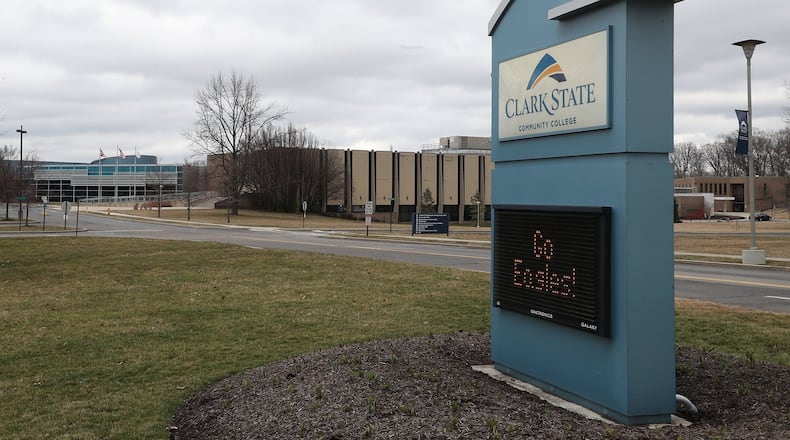 Due to the Coronavirus, Clark State Community College has opted for online classes only. BILL LACKEY/STAFF