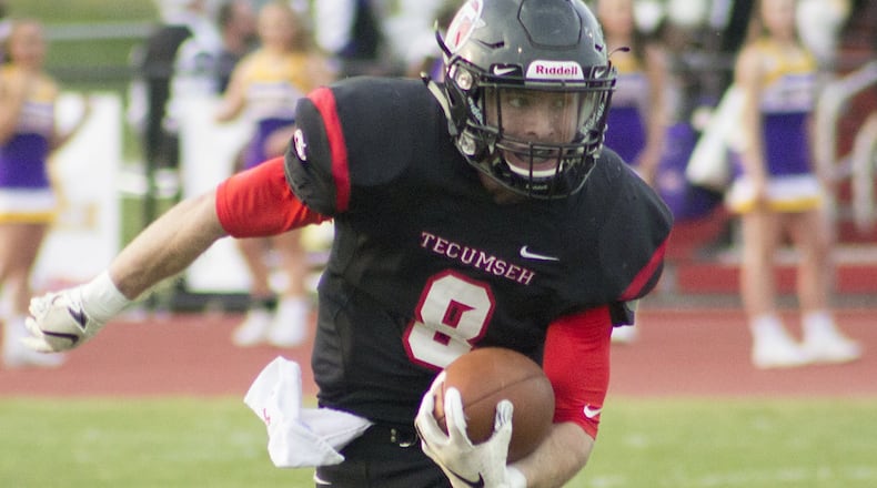 Tecumseh all-purpose back Gavin Wasson has 409 total yards offense in two games. JEFF GILBERT / CONTRIBUTED