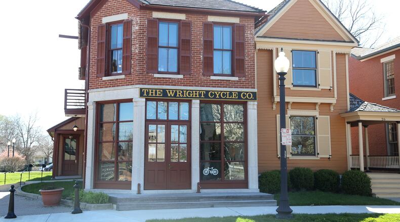 The Wright Cycle Co. gives a look at the Wright Brothers work with manufacturing bicycles. The business operated from this site between 1895 and 1897. The brothers work with bicycles led to exploring the idea of manned flight. LISA POWELL /STAFF