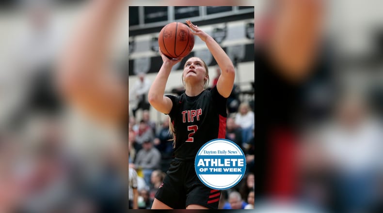 Tippecanoe sophomore Abbi Mader won the voting to be the Dayton Daily News Athlete of the Week for the recognition period from March 2 through March 8. STEVEN WRIGHT / STAFF