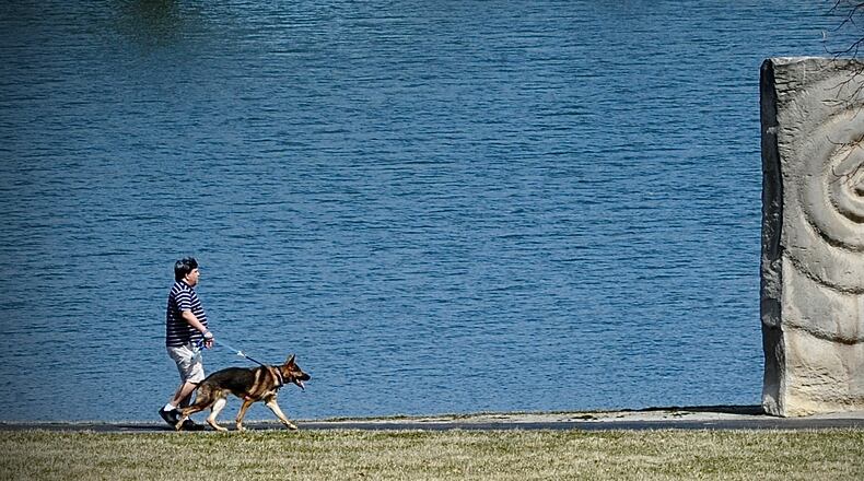 With temperatures near the 70s on Wednesday, March 16, 2022 it was a beautiful day for a walk around Delco Park. MARSHALL GORBY \STAFF