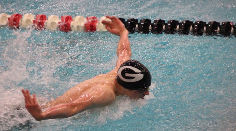 Greenon High School junior Calvin Wise finished eighth in the 200-yard individual medley at the Division II state swimming and diving championships. Kurt Engel / Contributed